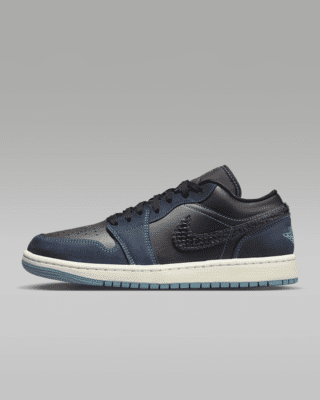★[NIKE]★WS AIR JORDAN 1 Low SE Black Dark Obsidian★ Jordan 1 Low SE Black Dark Obsidian Snakeskin (Women's